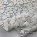 Tissu de robe de dentelle de maille brodé floral blanc africain